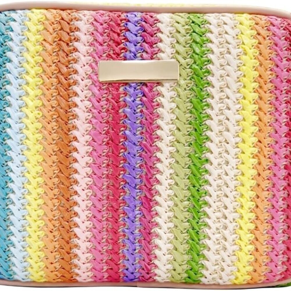 Straw Crossbody Bag Small Woven Purse for Women Beach Summer Trendy